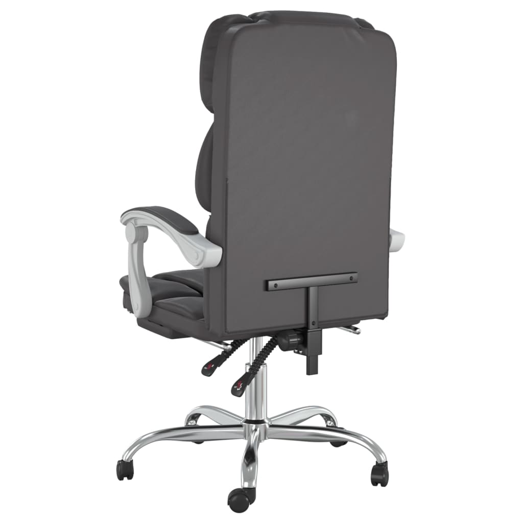 vidaXL Office Chair Adjustable Faux Leather Black