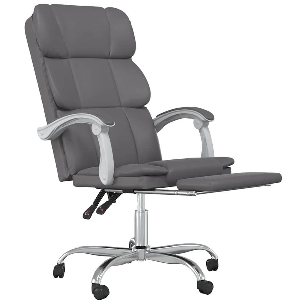 vidaXL Office Chair Adjustable Faux Leather Black