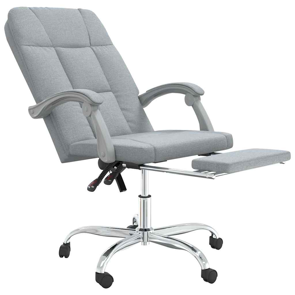 vidaXL Kantoorstoel verstelbaar stof taupe