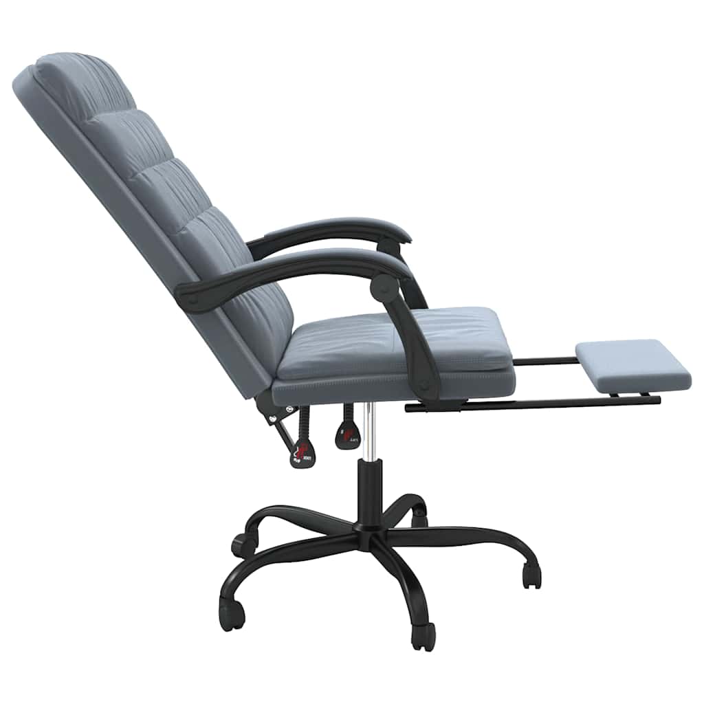 vidaXL Office Chair Adjustable Velvet Dark Grey