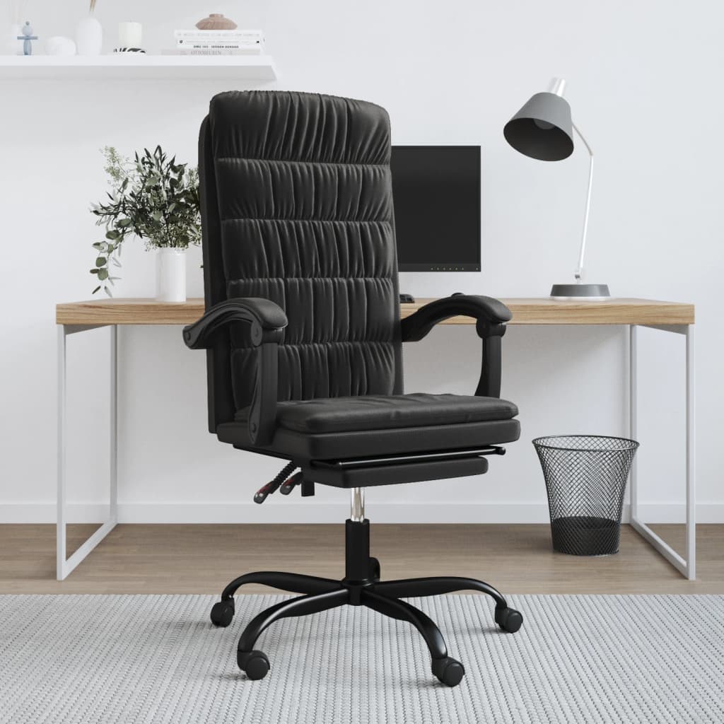 vidaXL Office Chair Adjustable Velvet Dark Grey