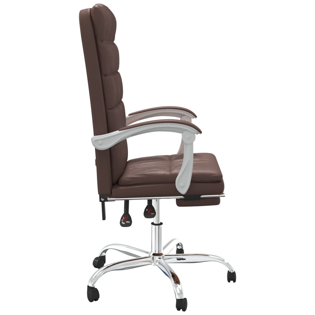 vidaXL Office Chair Adjustable Faux Leather Black