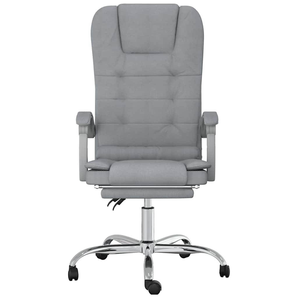 vidaXL Office Chair Massage Adjustable Fabric Taupe