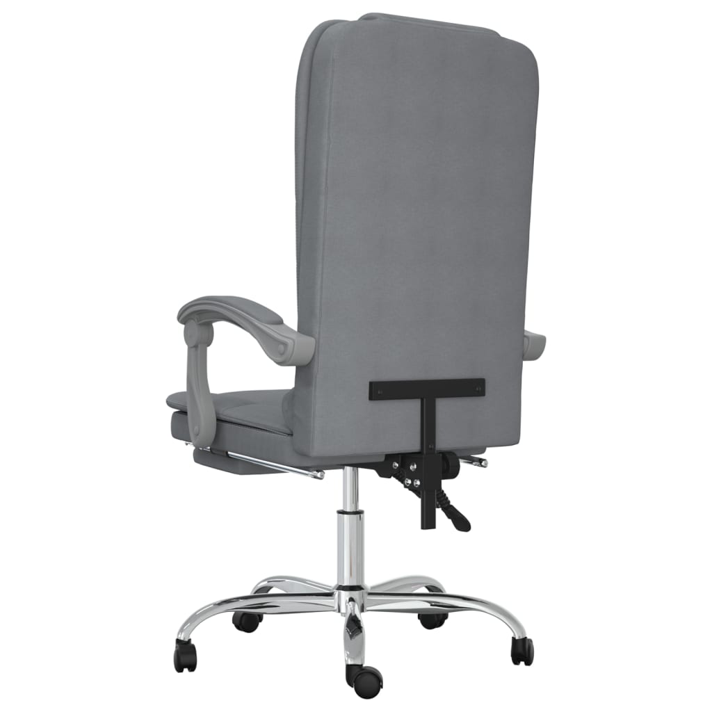 vidaXL Office Chair Massage Adjustable Fabric Taupe