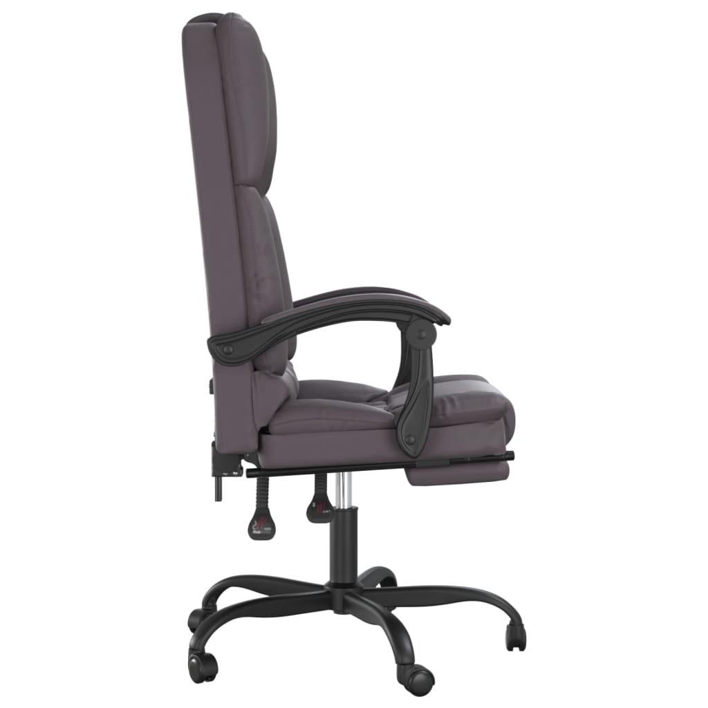 vidaXL Office Chair Massage Adjustable Faux Leather Black