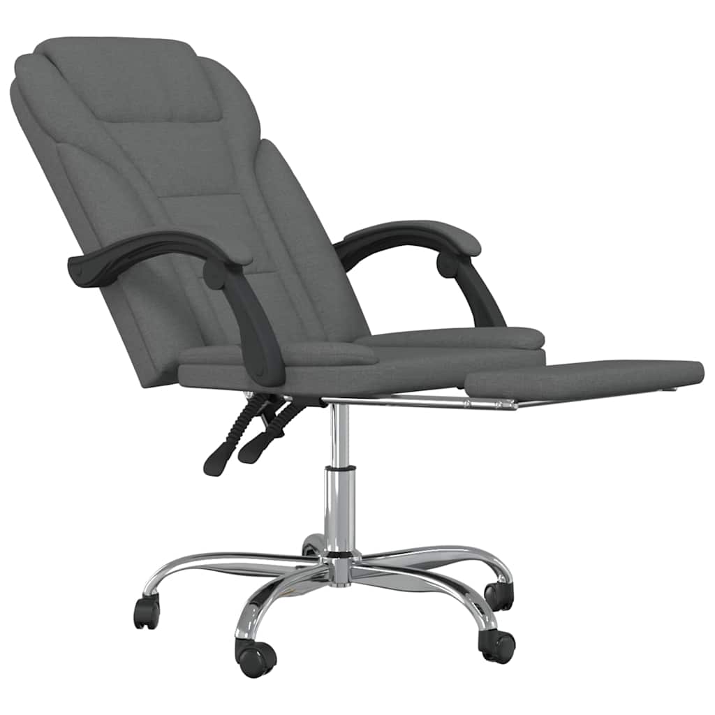 vidaXL Office Chair adjustable fabric taupe