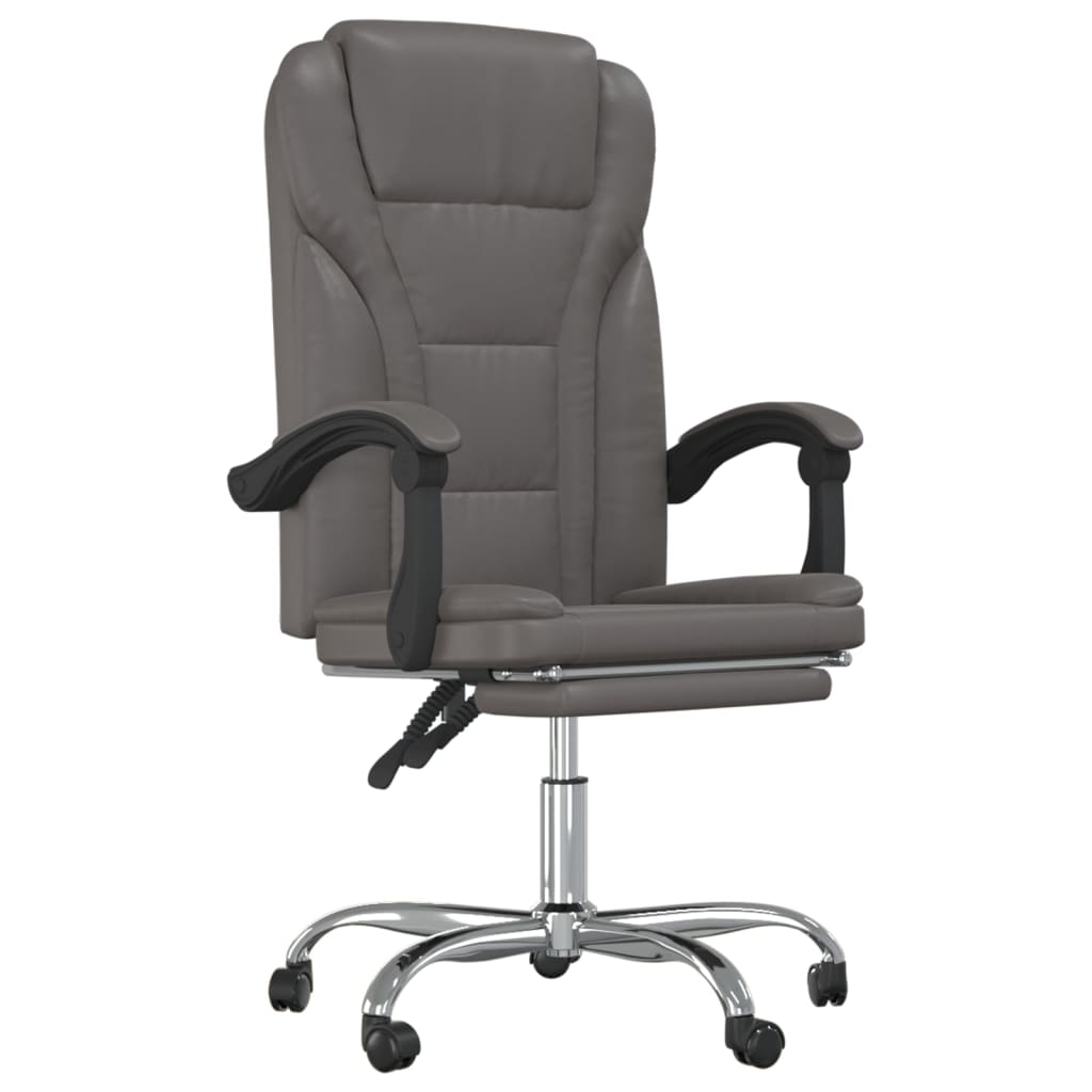 vidaXL Office Chair Adjustable Faux Leather Black