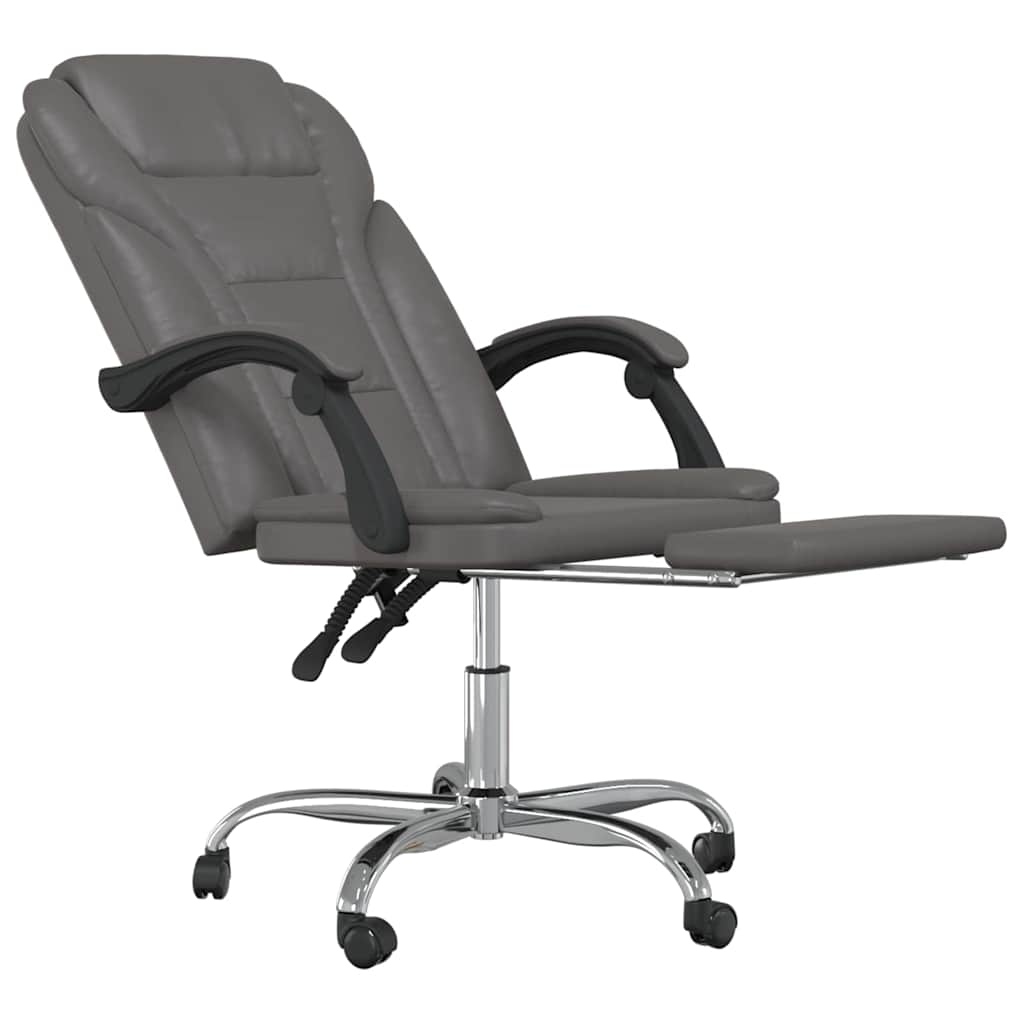 vidaXL Office Chair Adjustable Faux Leather Black