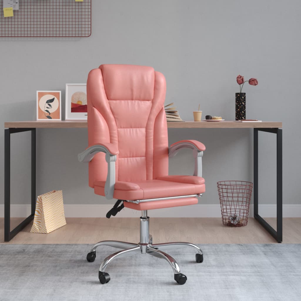 vidaXL Office Chair Adjustable Faux Leather Black