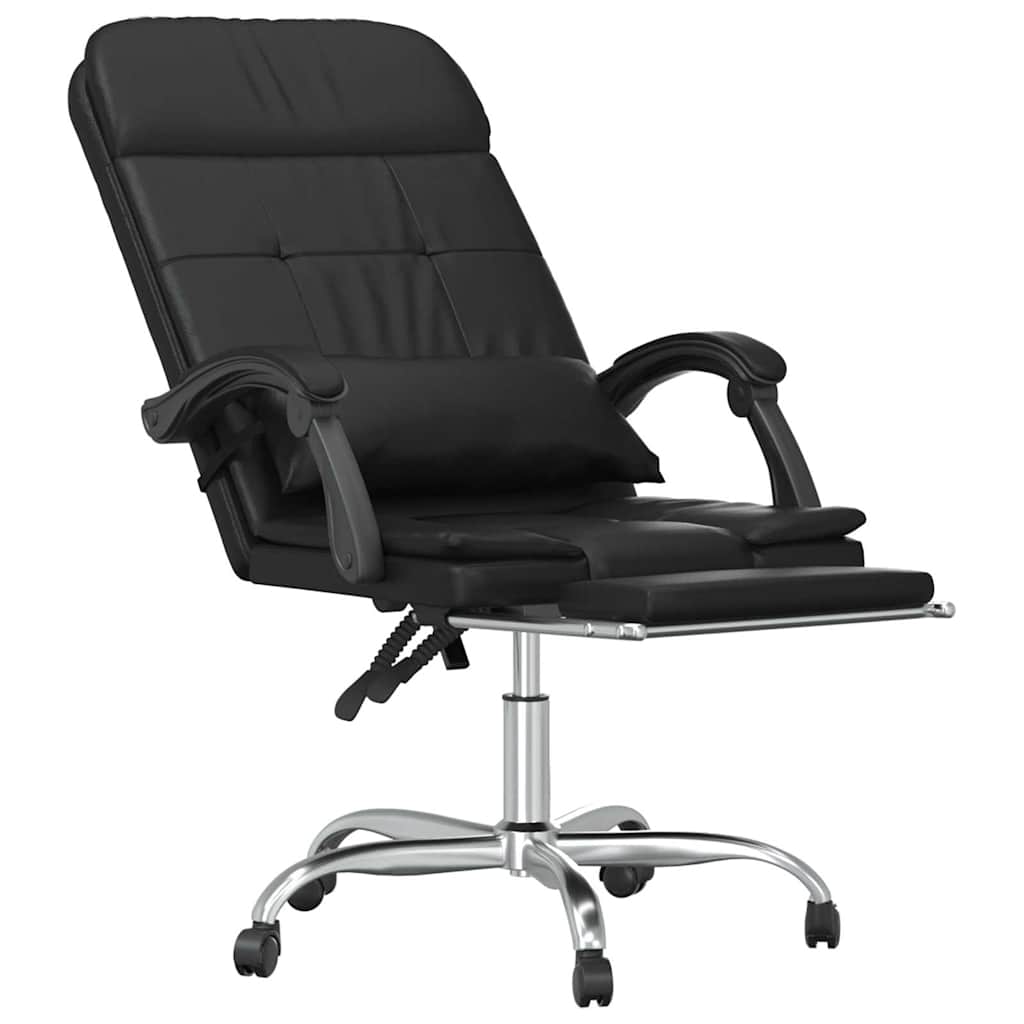 vidaXL Office Chair Massage Adjustable Faux Leather Black