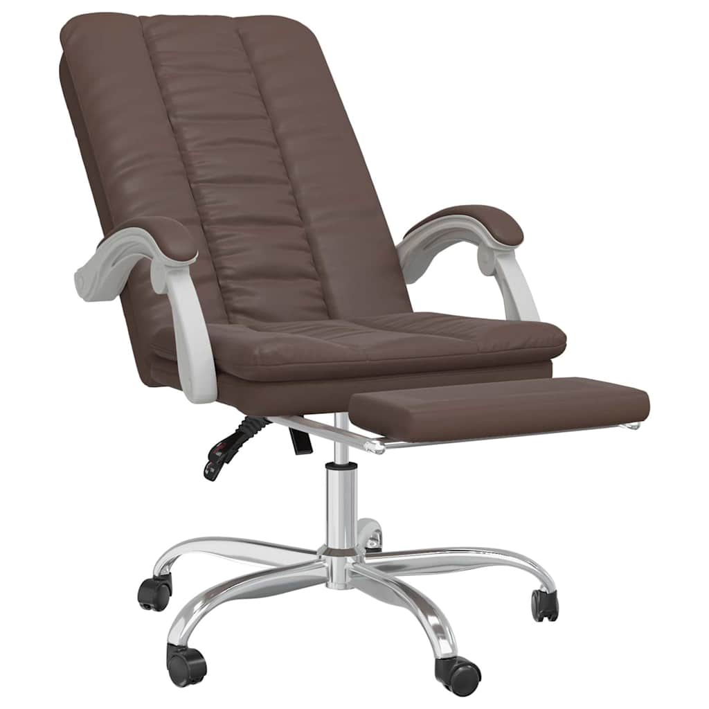 vidaXL Office Chair Adjustable Faux Leather Black