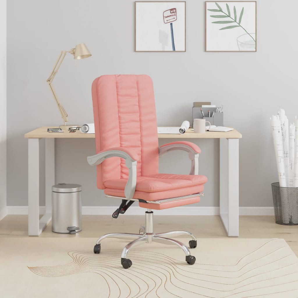 vidaXL Office Chair Adjustable Faux Leather Black