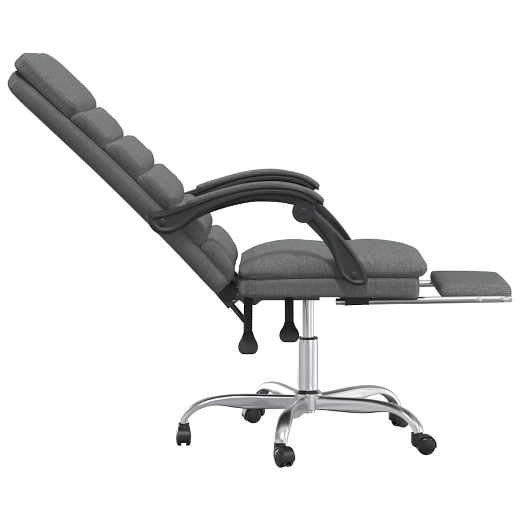 vidaXL Kantoorstoel massage verstelbaar stof taupe