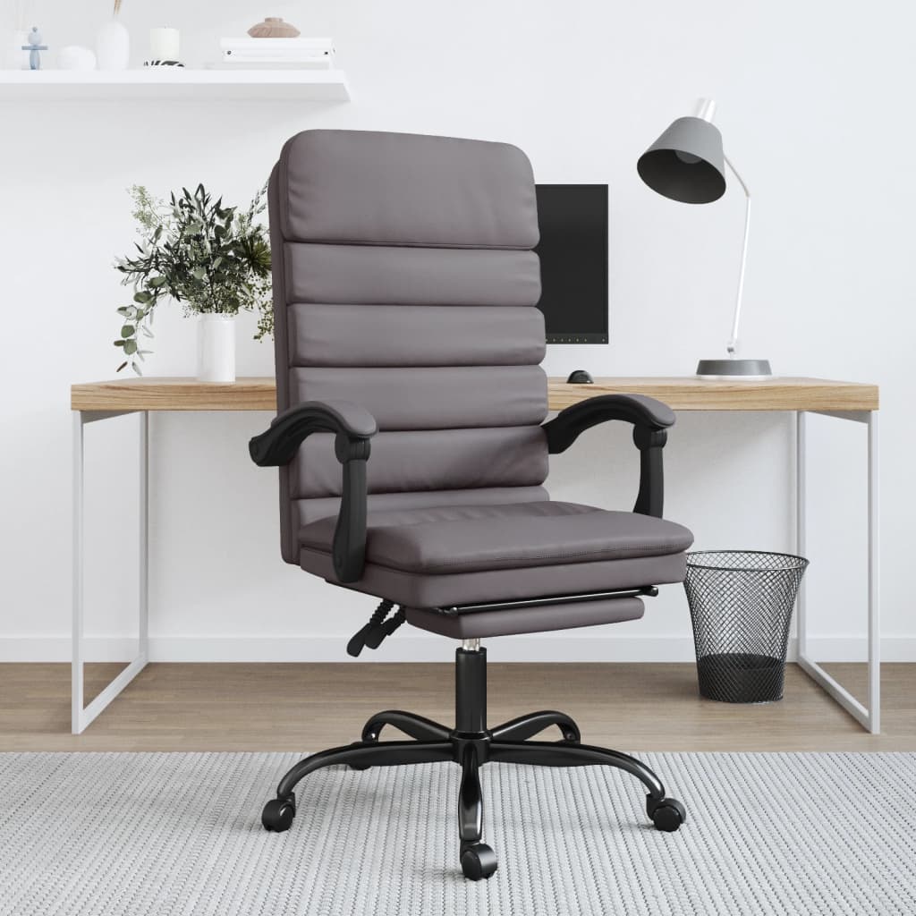 vidaXL Office Chair Massage Adjustable Faux Leather Black