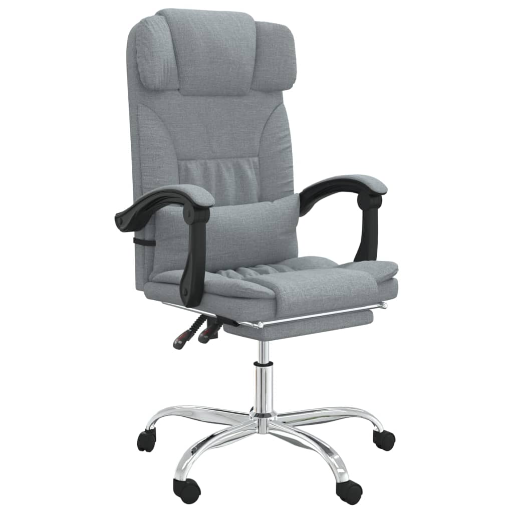 vidaXL Office Chair massage adjustable fabric taupe
