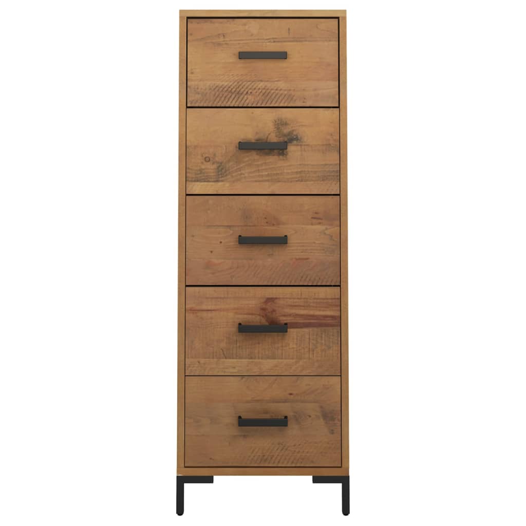 vidaXL Ladekast 42x35x110 cm massief grenenhout