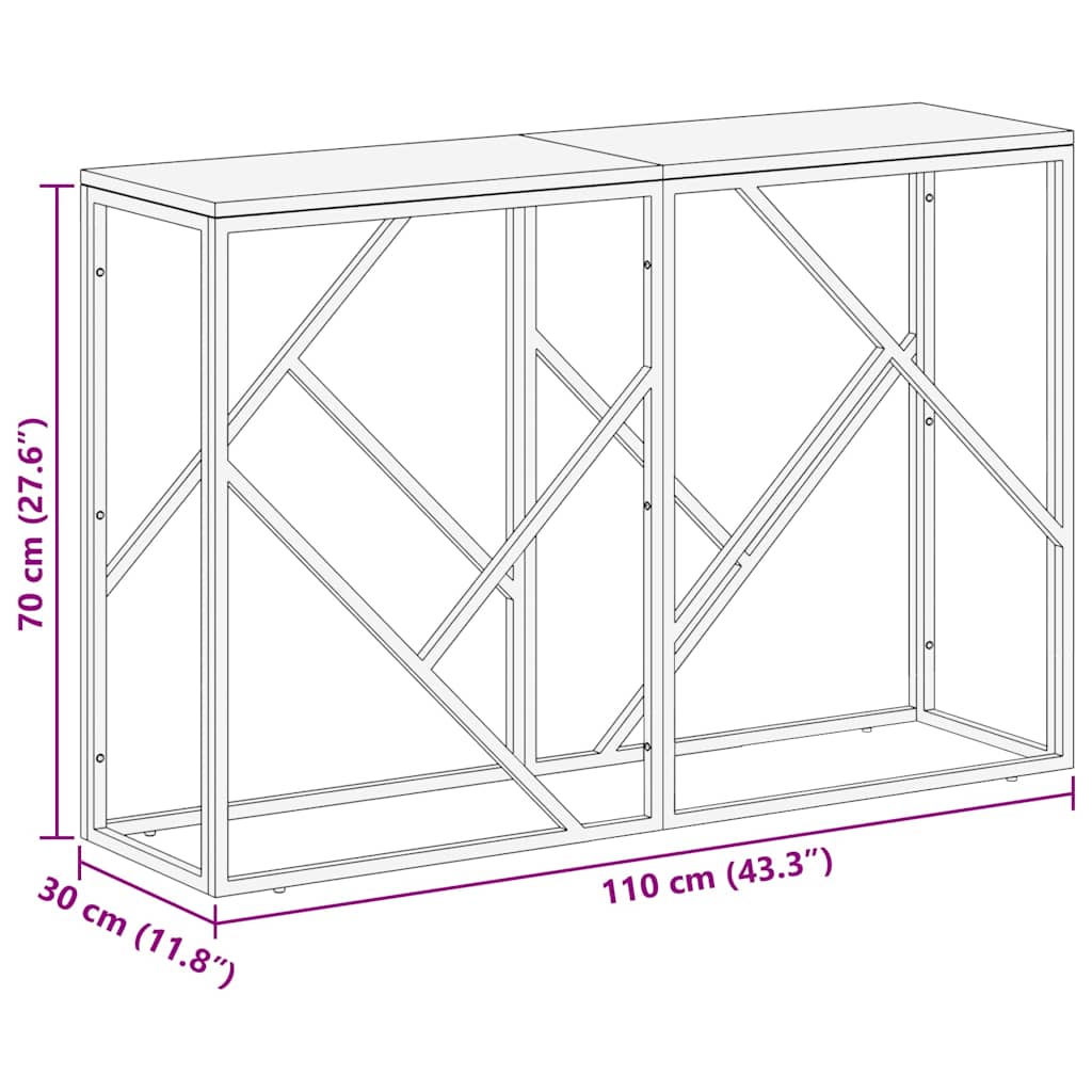 vidaXL Wandtafel roestvrijstaal en gehard glas zilverkleurig