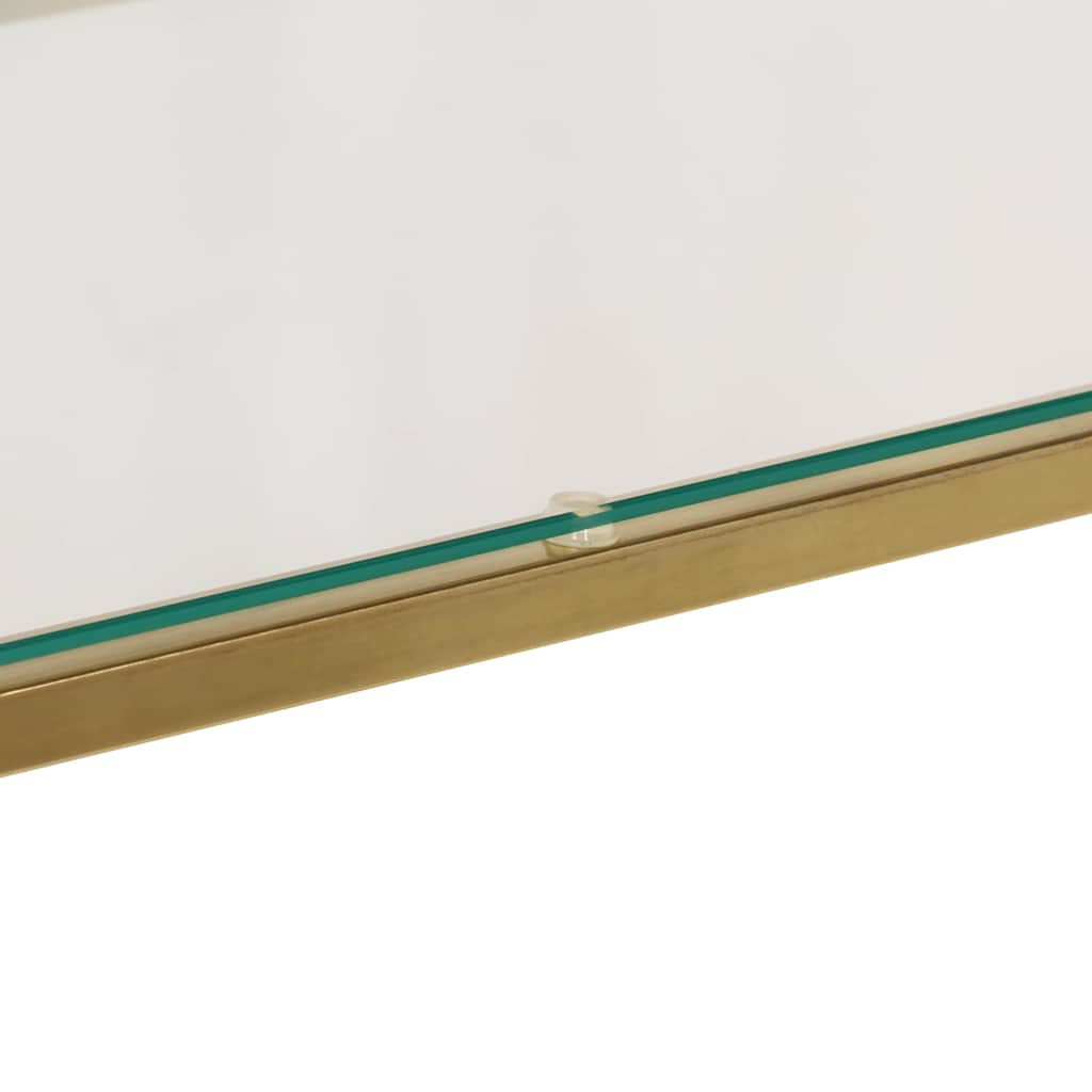 vidaXL Wandtafel roestvrijstaal en gehard glas zilverkleurig