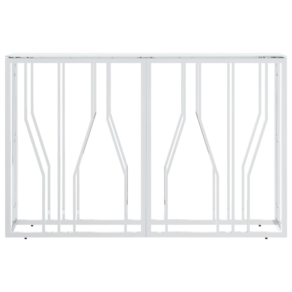 vidaXL Wandtafel 110x30x70 cm roestvrij staal en glas