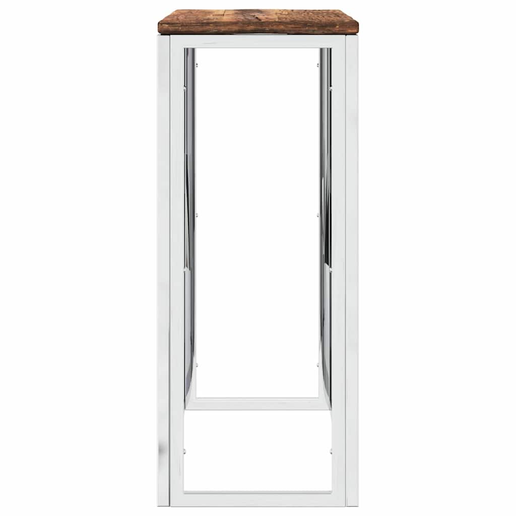 vidaXL Wandtafel 70x30x70 cm roestvrij staal en glas