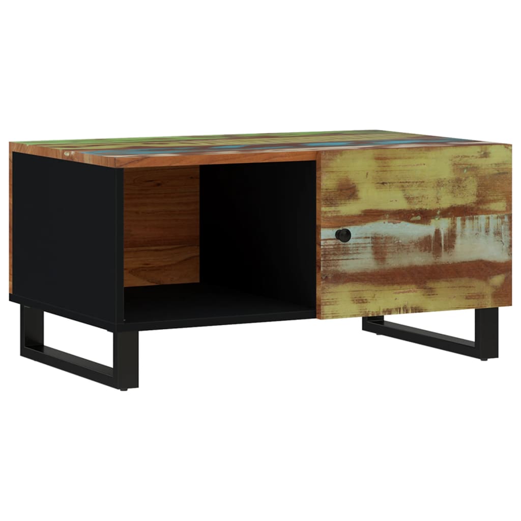 vidaXL Salontafel 80x50x40 cm massief mangohout en bewerkt hout