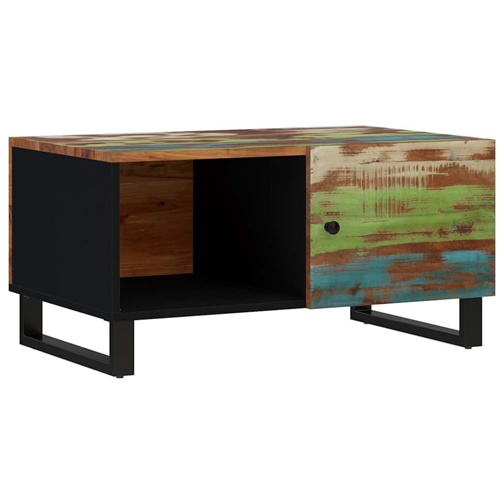 vidaXL Salontafel 80x50x40 cm massief mangohout en bewerkt hout