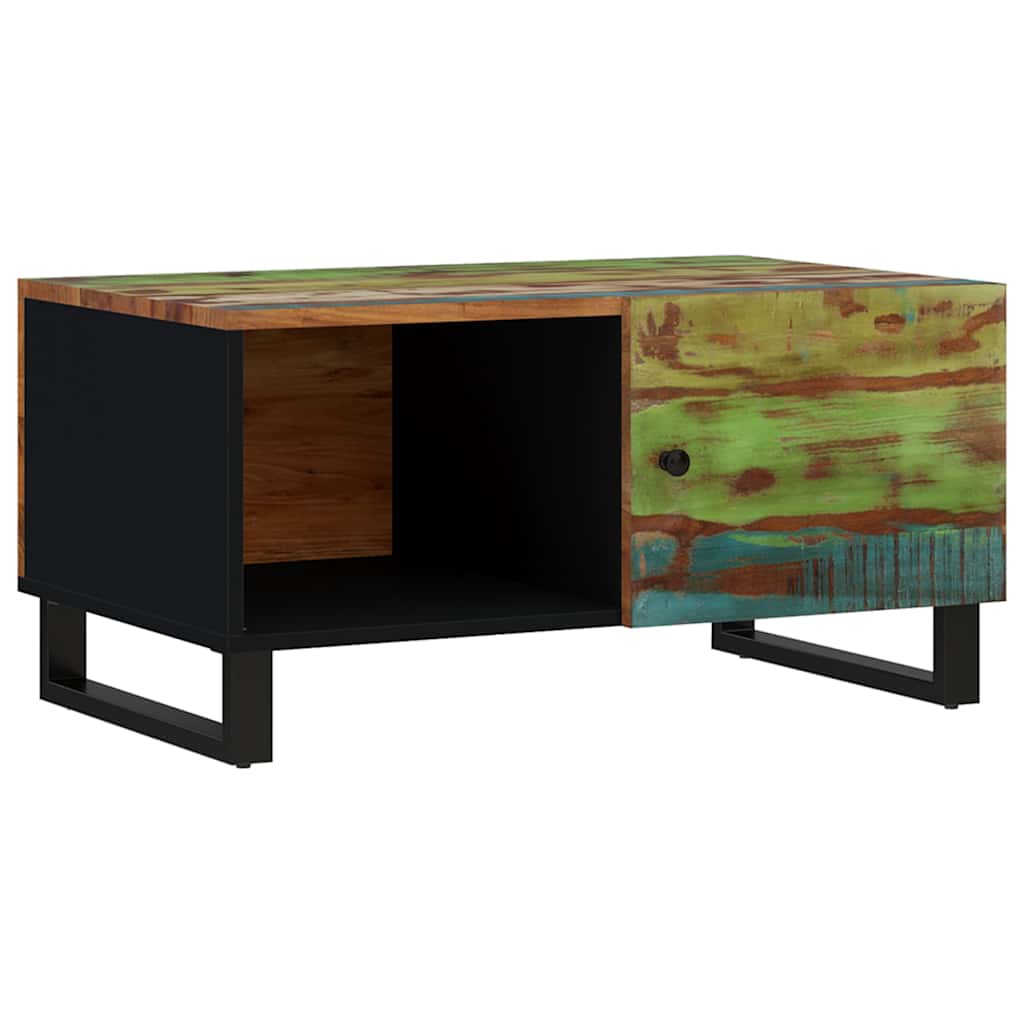 vidaXL Salontafel 80x50x40 cm massief mangohout en bewerkt hout