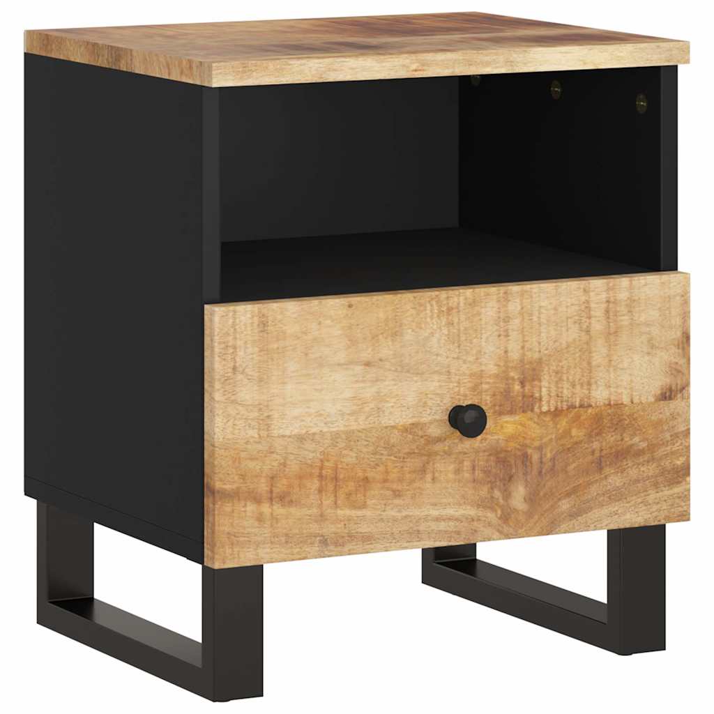 vidaXL Nightstand Solid Mango Wood and Engineered Wood