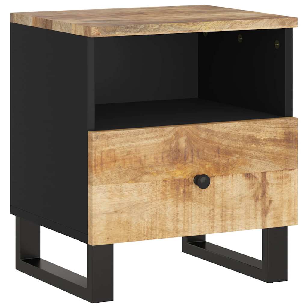 vidaXL Nightstand Solid Mango Wood and Engineered Wood