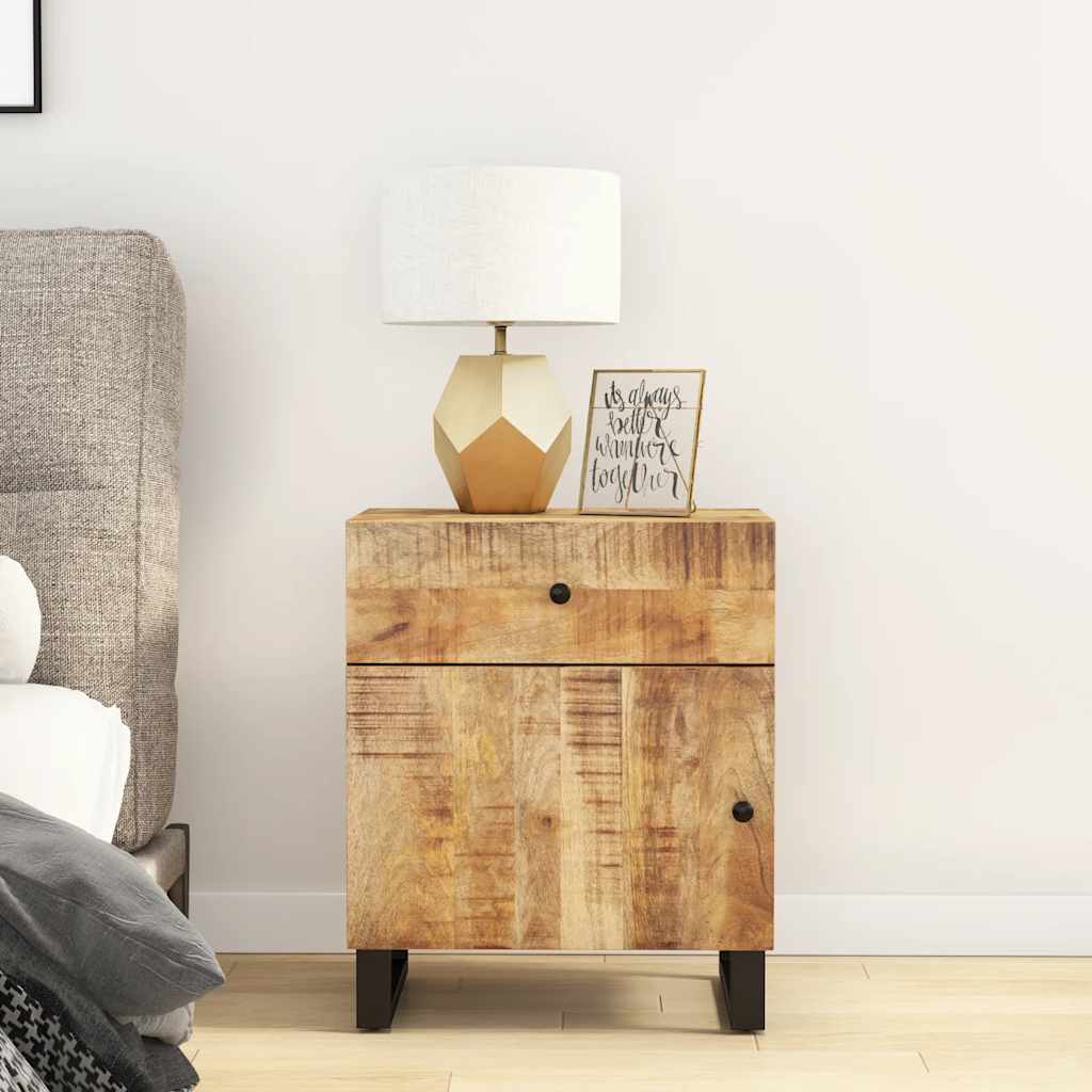 vidaXL Nightstands 50x33x60 cm Solid Mango Wood and Engineered Wood