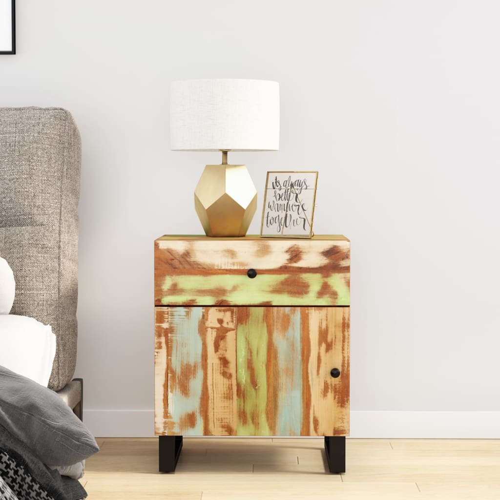 vidaXL Nightstands 50x33x60 cm Solid Mango Wood and Engineered Wood