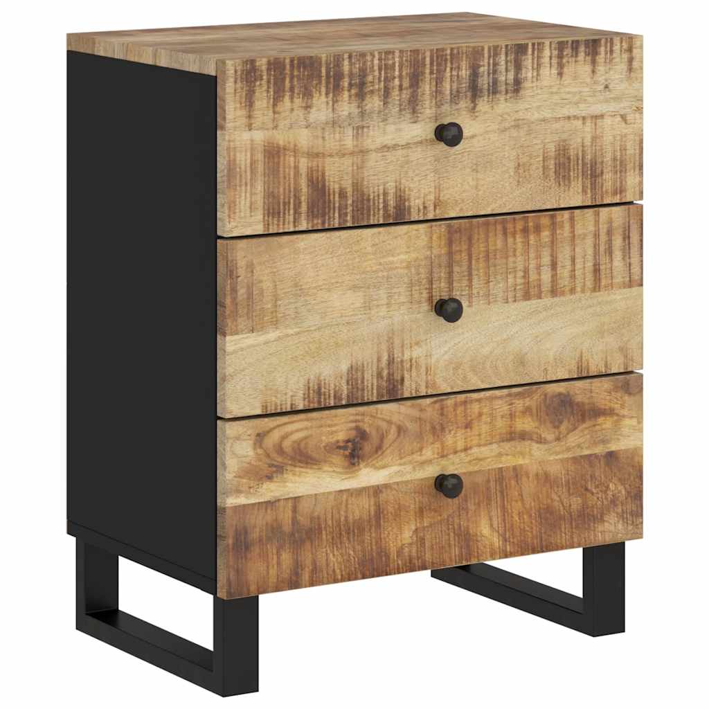vidaXL Bedside Cabinet 50x33x62 cm Solid Mango Wood and Engineered Wood