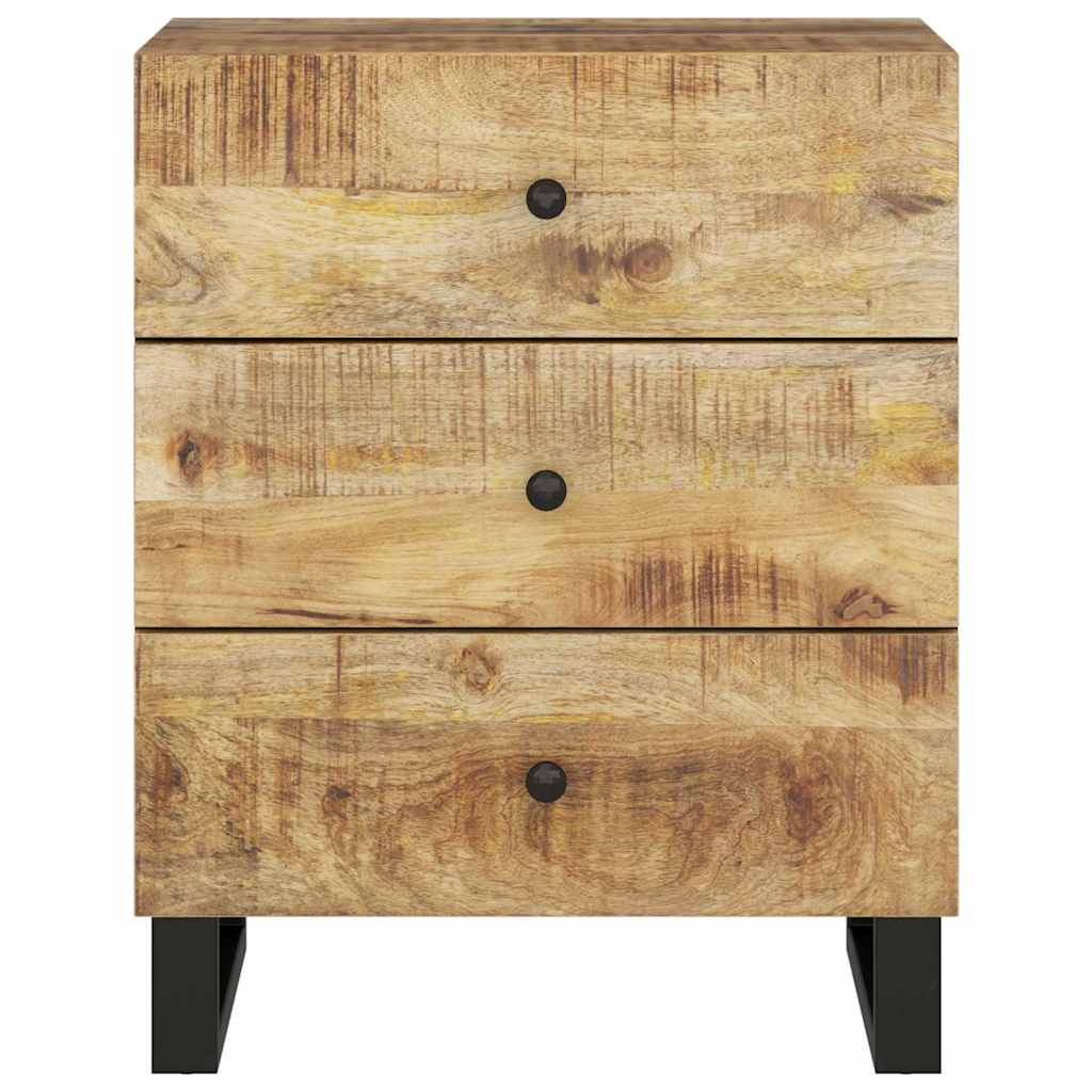 vidaXL Bedside Cabinet 50x33x62 cm Solid Mango Wood and Engineered Wood
