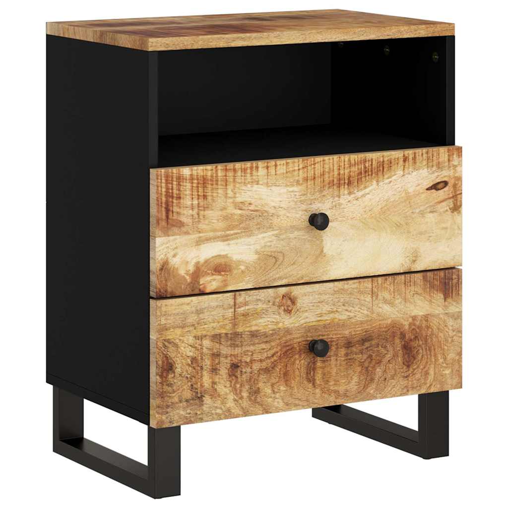 vidaXL Nachtkastje 50x33x62 cm massief mangohout en bewerkt hout
