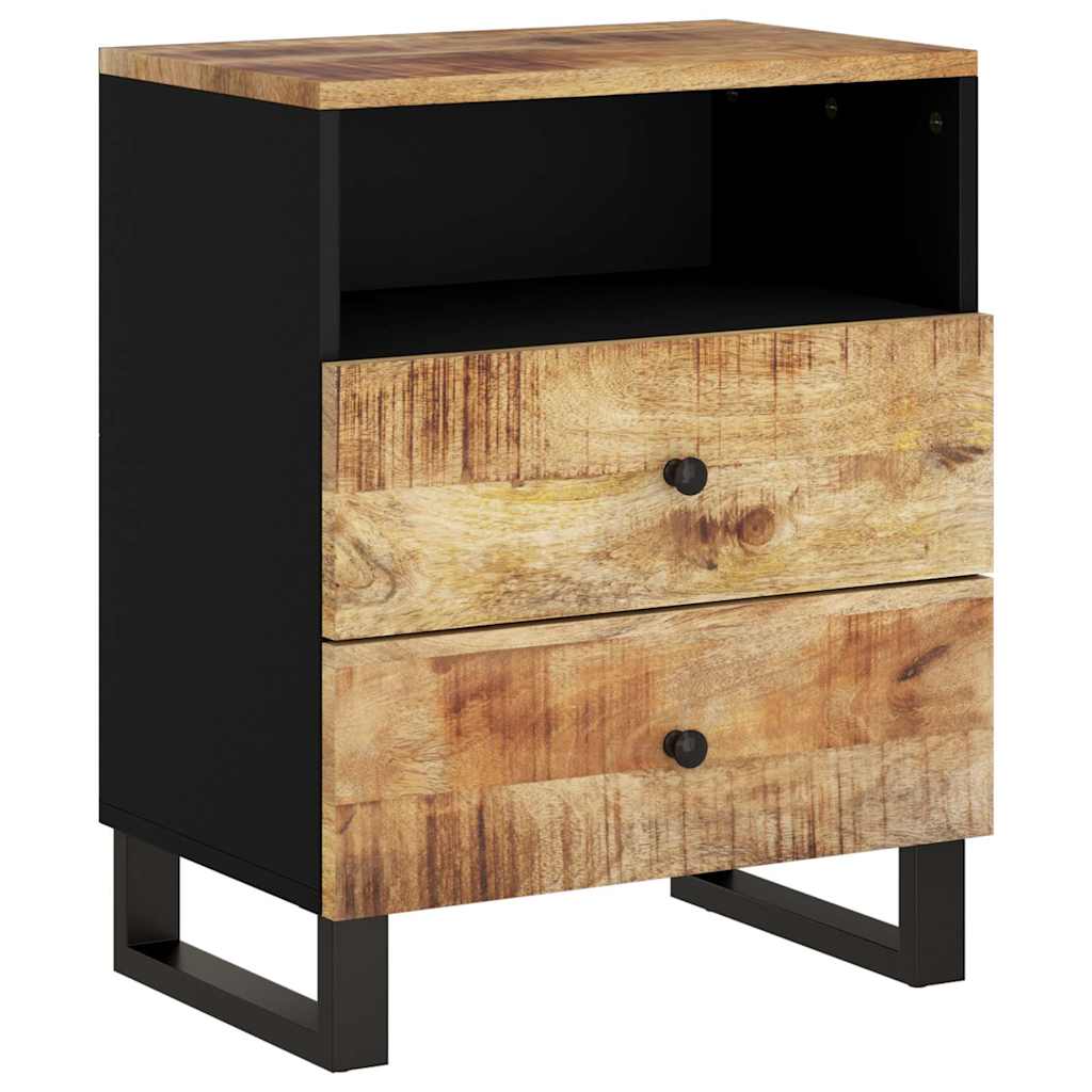 vidaXL Nachtkastje 50x33x62 cm massief mangohout en bewerkt hout