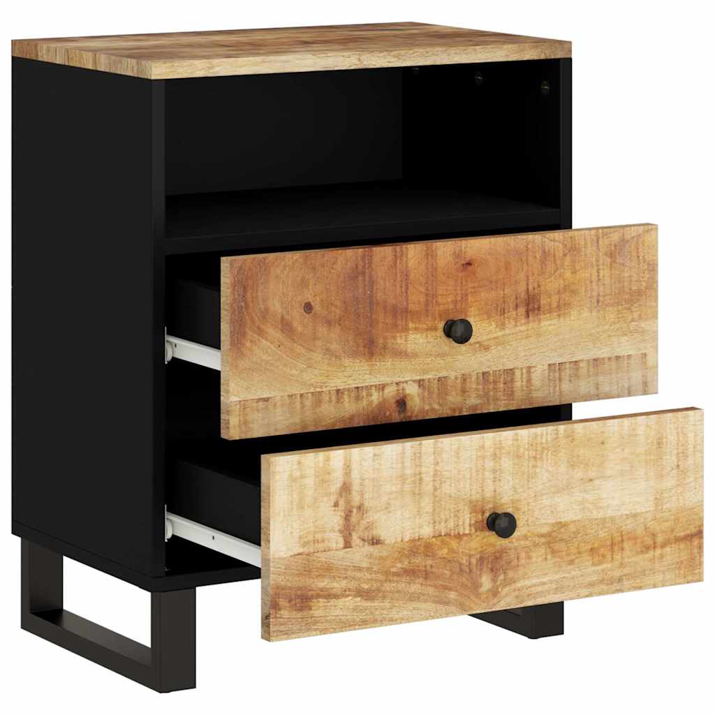 vidaXL Nachtkastje 50x33x62 cm massief mangohout en bewerkt hout
