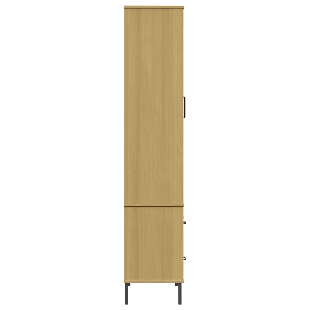 vidaXL Boekenkast met metalen poten OSLO 85x35x172,5 cm hout bruin