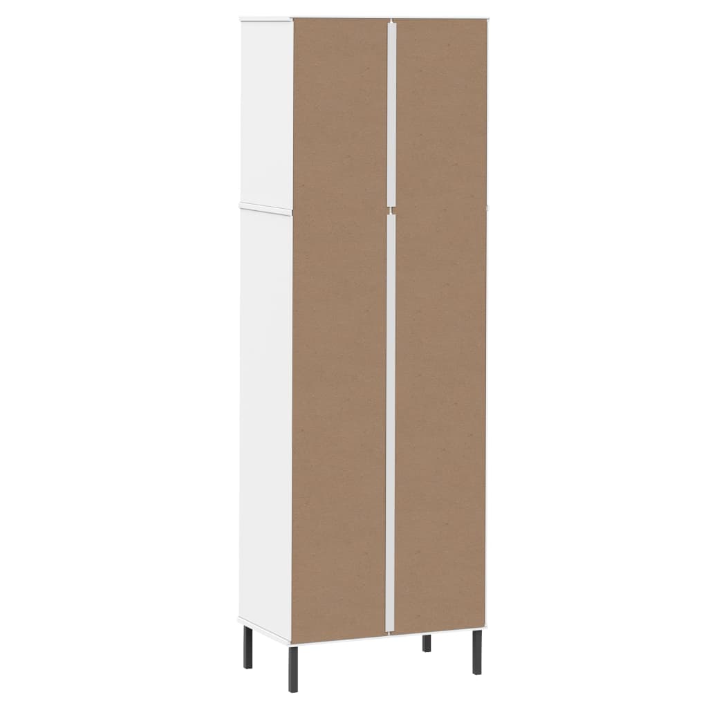 vidaXL Bookcase with 2 Drawers OSLO 60x35x180 cm Solid Wood Brown