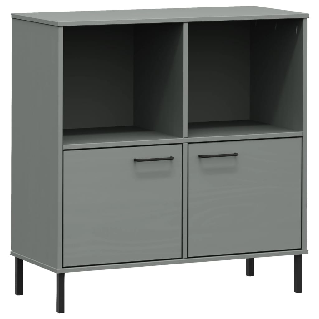 vidaXL Boekenkast met metalen poten OSLO 90x35x90,5 cm hout bruin