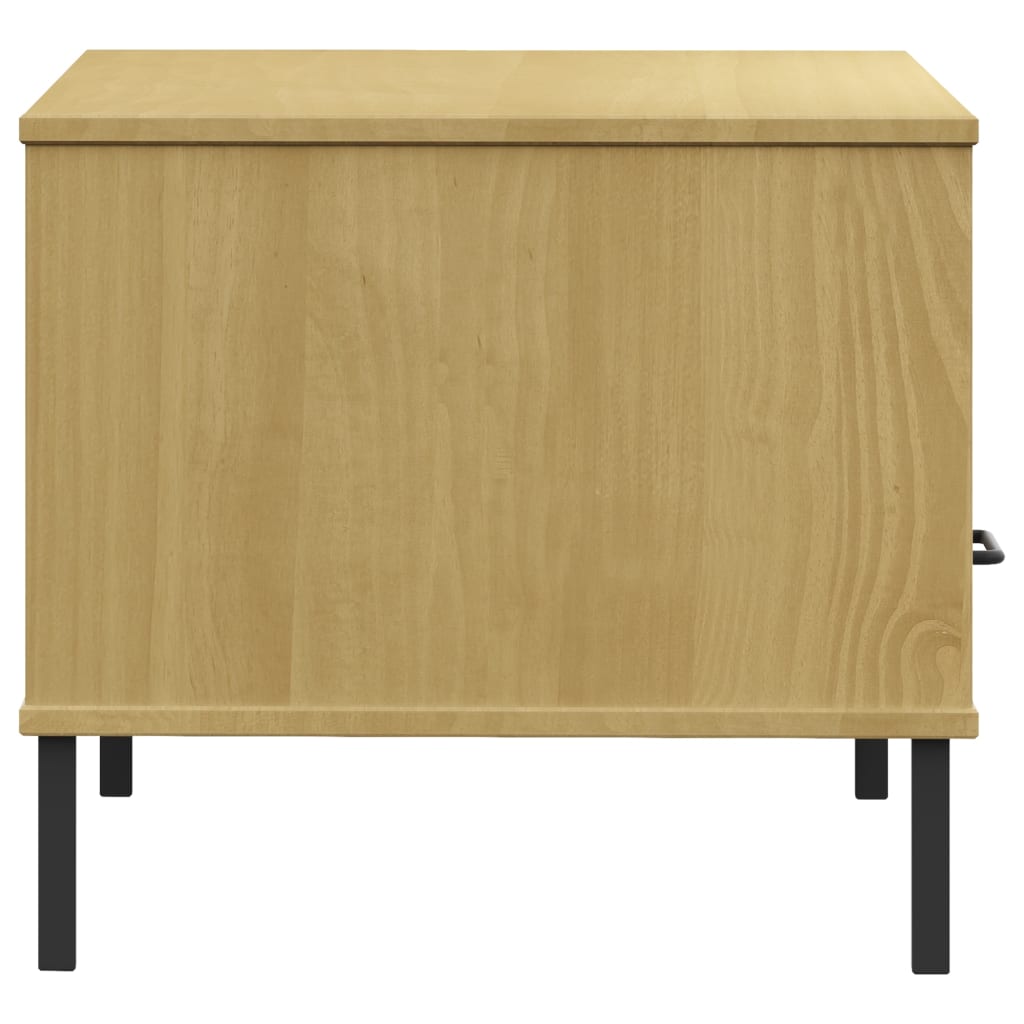 vidaXL Salontafel met metalen poten OSLO 85x50x45 cm hout bruin