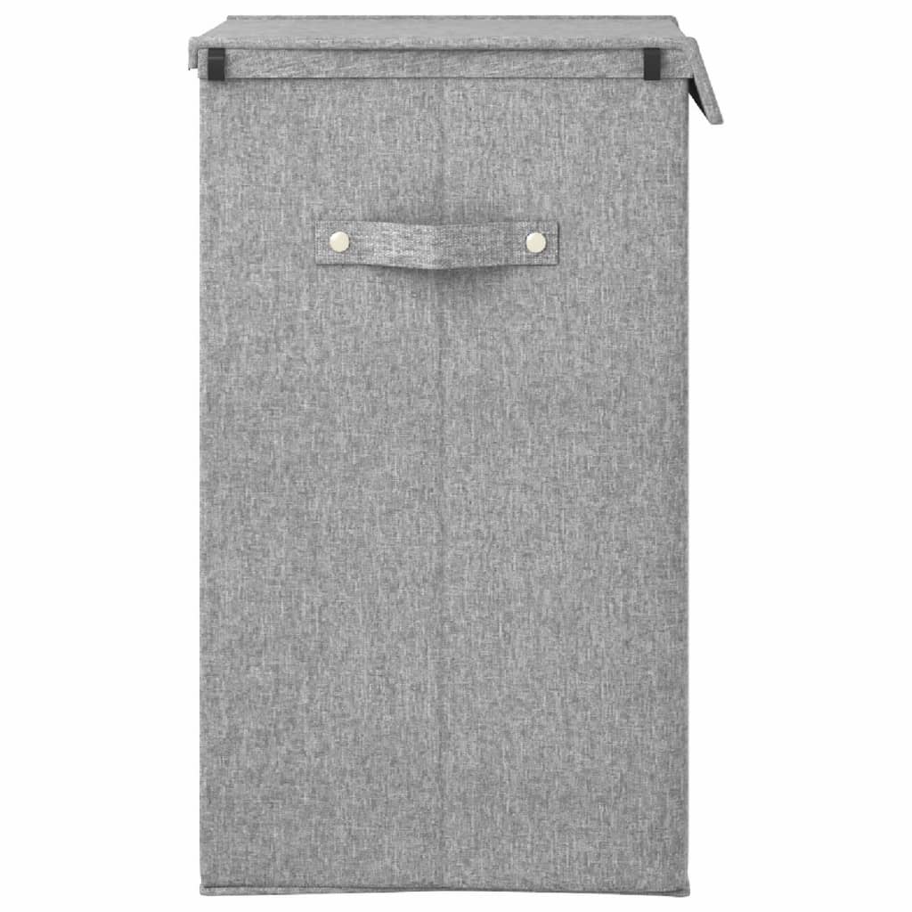 vidaXL Foldable Laundry Basket 26x34.5x59.5 cm Fabric Grey