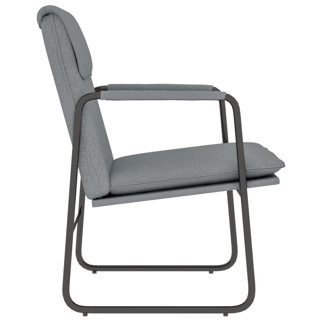 vidaXL Loungestoel 55x64x80 cm stof lichtgrijs