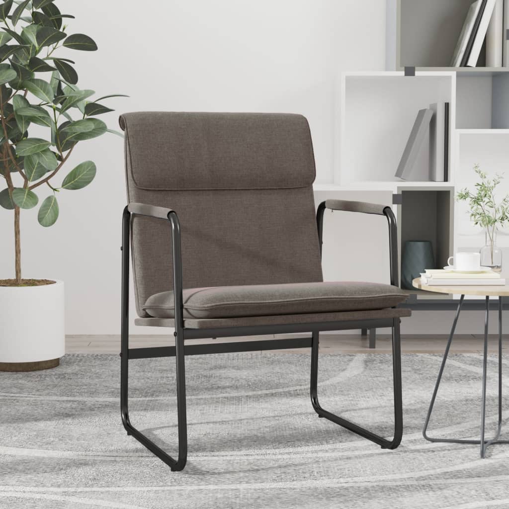 vidaXL Loungestoel 55x64x80 cm stof lichtgrijs