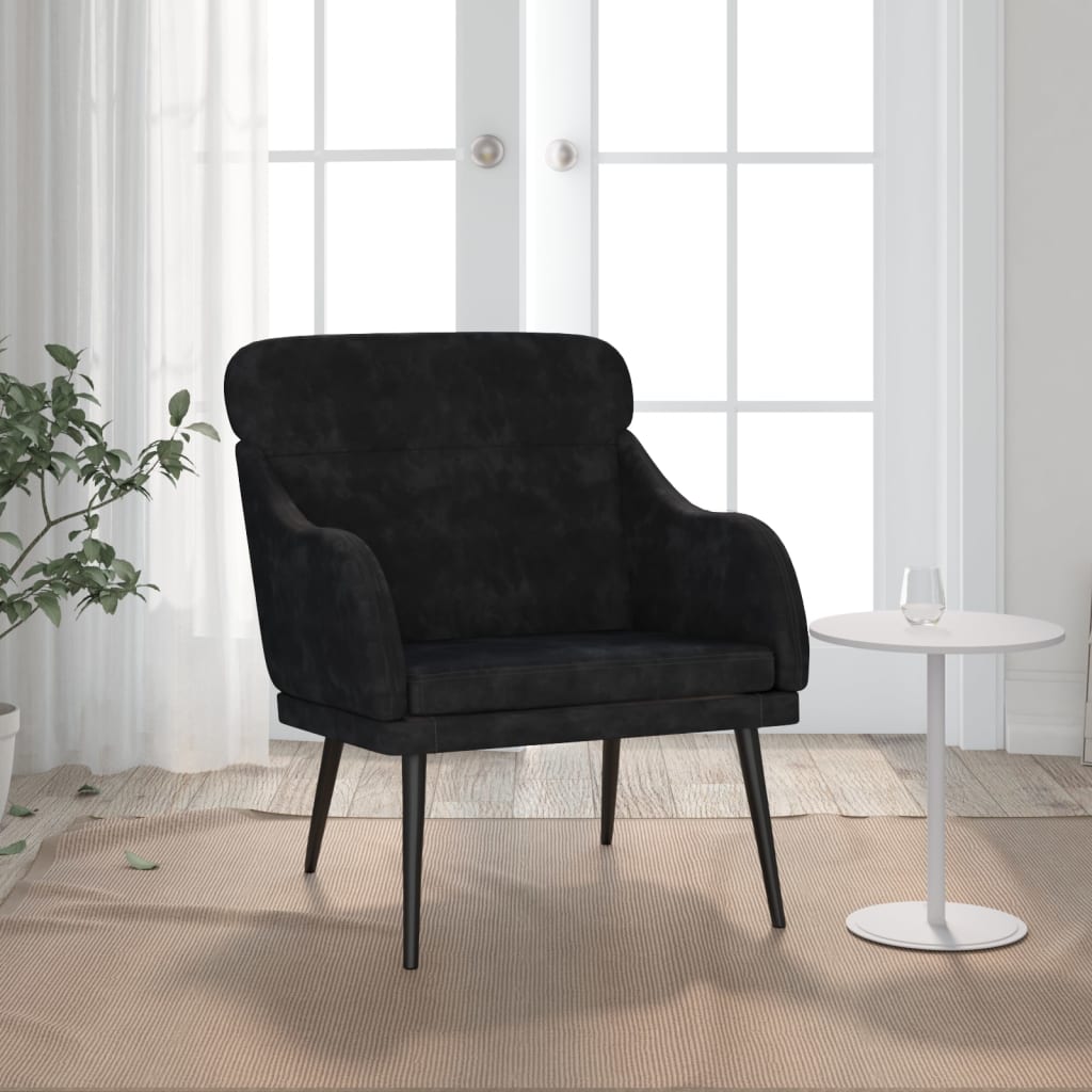 vidaXL Fauteuil 63x76x80 cm fluweel lichtgrijs