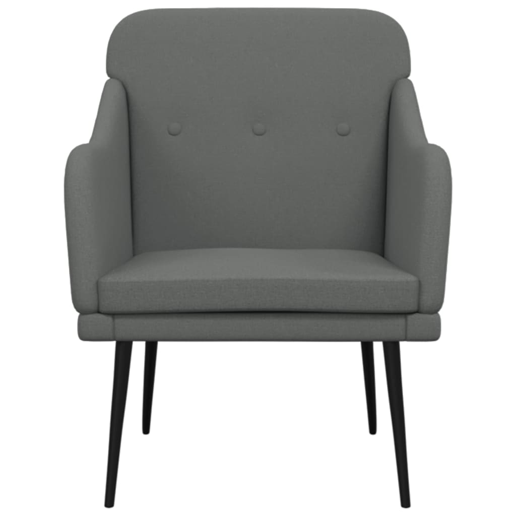 vidaXL Fauteuil 63x76x80 cm stof lichtgrijs