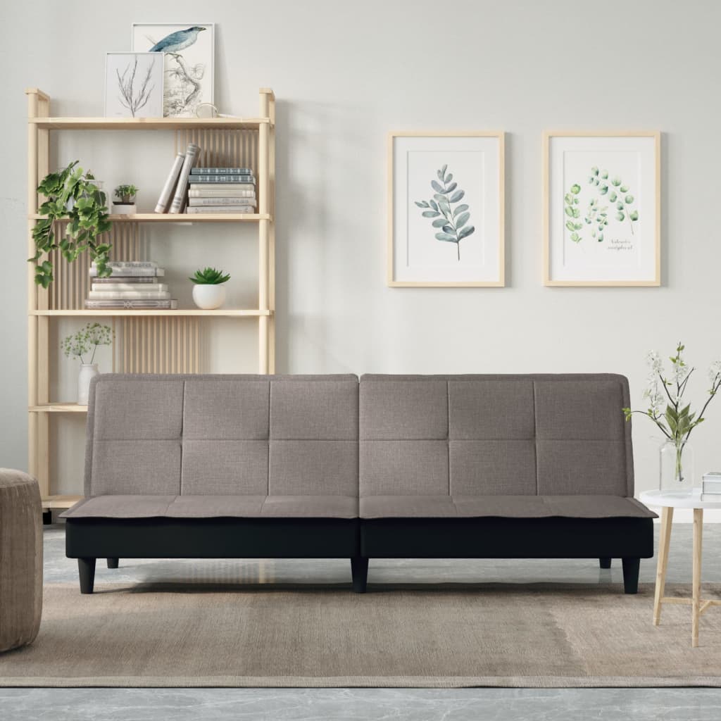 vidaXL Slaapbank stof lichtgrijs