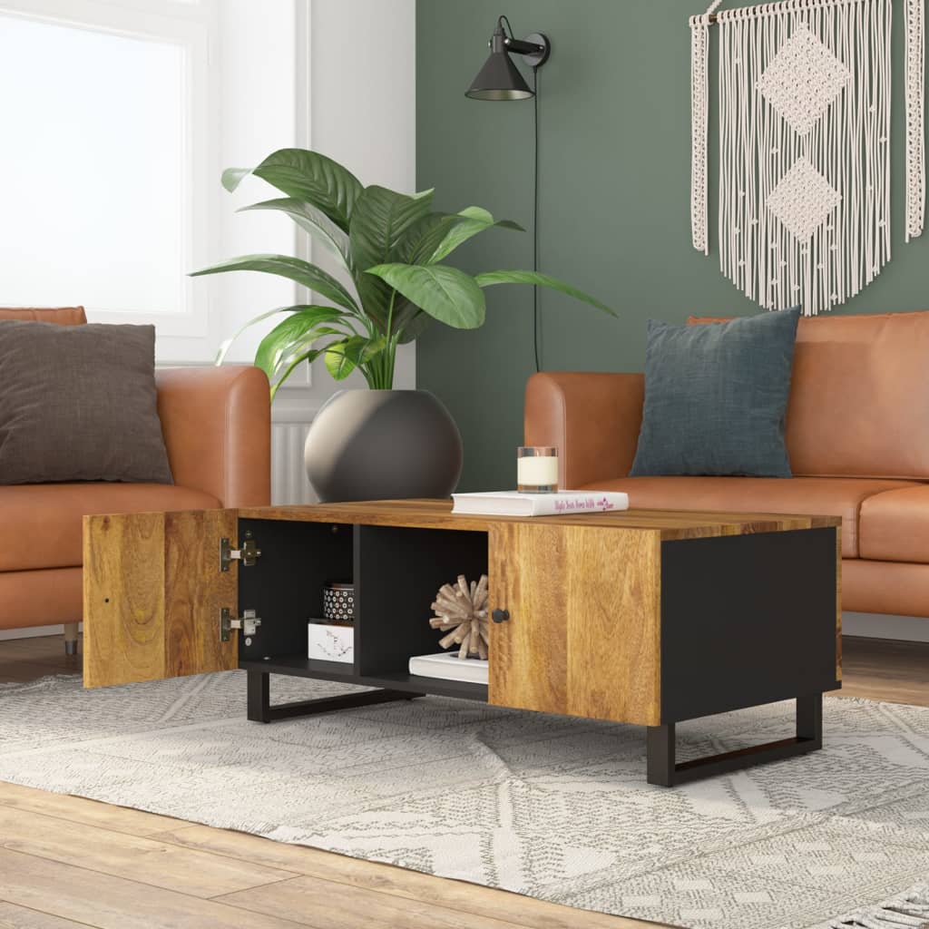 vidaXL Coffee Table 100x54x40 cm Solid Mango Wood and Engineered Wood