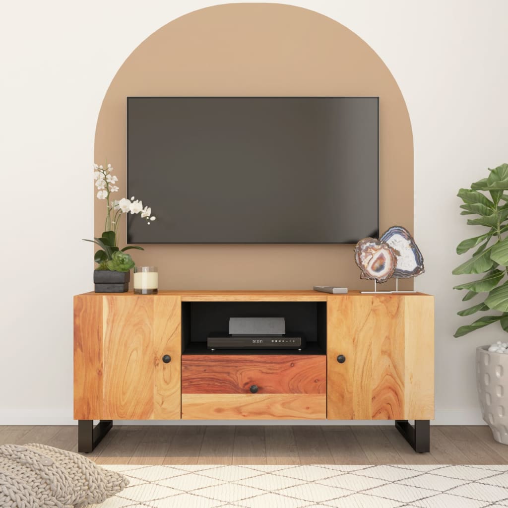 vidaXL Tv-meubel 105x33,5x46 cm massief mangohout en bewerkt hout