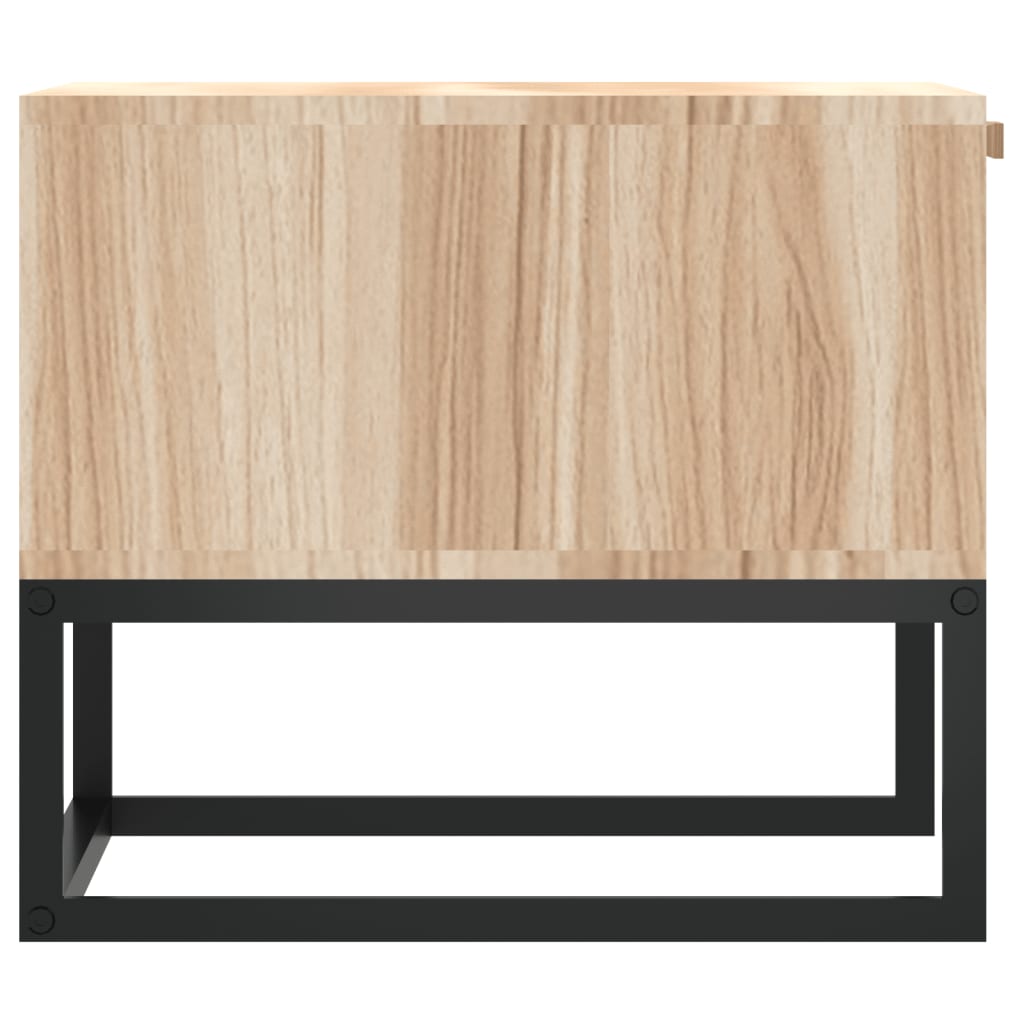 vidaXL Salontafel 80x40x35 cm bewerkt hout en ijzer wit