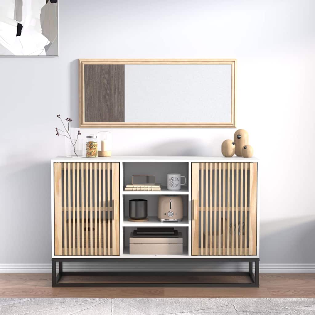 vidaXL Dressoir 105x30x65 cm bewerkt hout wit